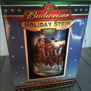 1/$31 or 2/$55 Budweiser Holiday Stein 2002